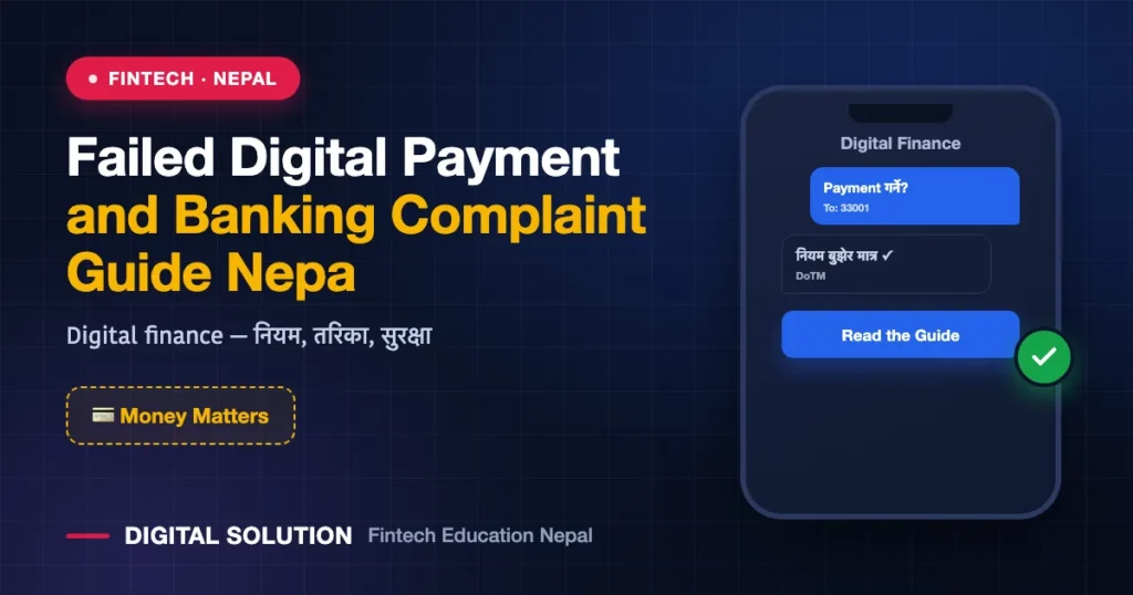 Failed Digital Payment and Banking Complaint Guide Nepal 2026 — Digital Solution guide