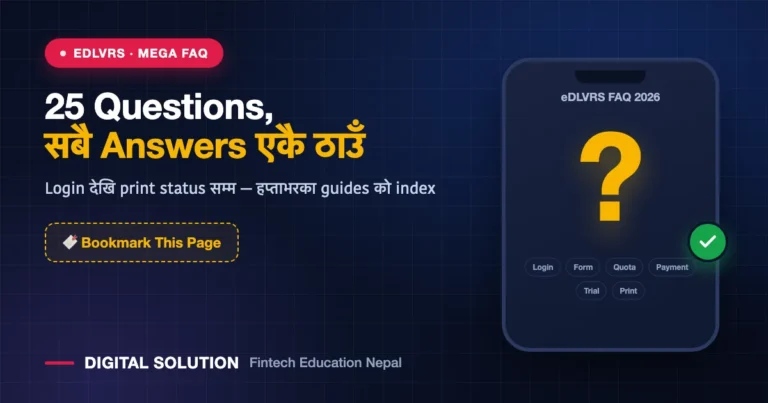 eDLVRS Nepal FAQ 2026: 25 Real Questions About Online Driving License, Answered