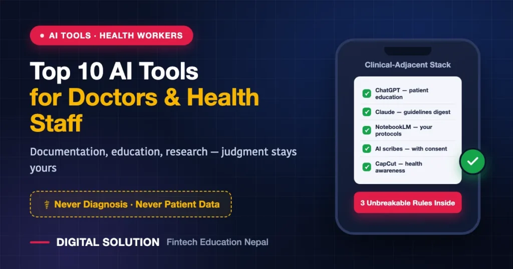 Top 10 AI tools for doctors and health workers in Nepal with safety rules