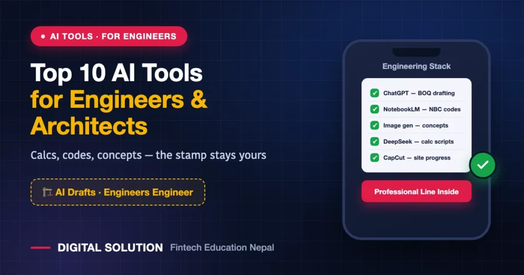 Top 10 AI tools for engineers and architects in Nepal for calculations codes and concepts