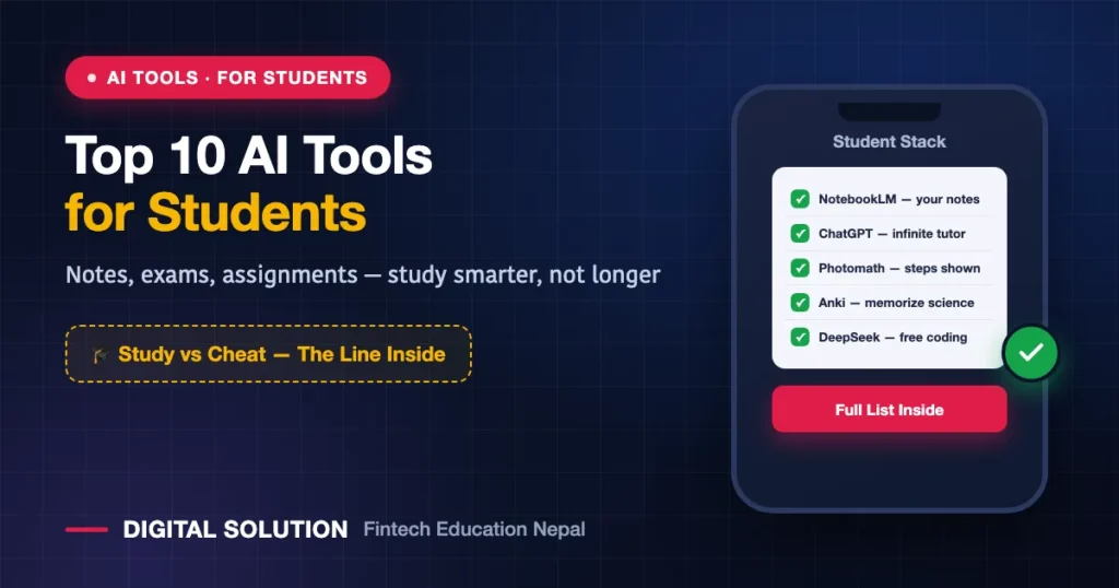 Top 10 AI tools for students in Nepal for study exams and assignments with free tiers