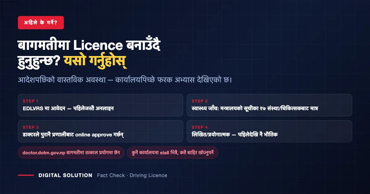 What driving licence applicants in Bagmati should do now after the interim order