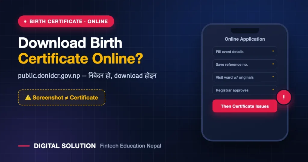 Birth certificate online download in Nepal explained