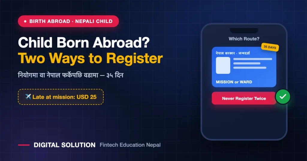 Birth registration for Nepali child born abroad two routes