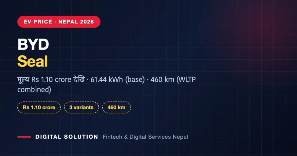 BYD Seal price in Nepal — variants, battery and range at a glance