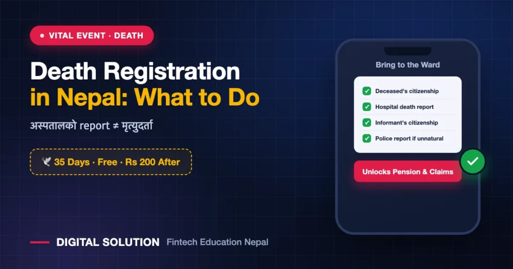 Death registration in Nepal documents and deadline
