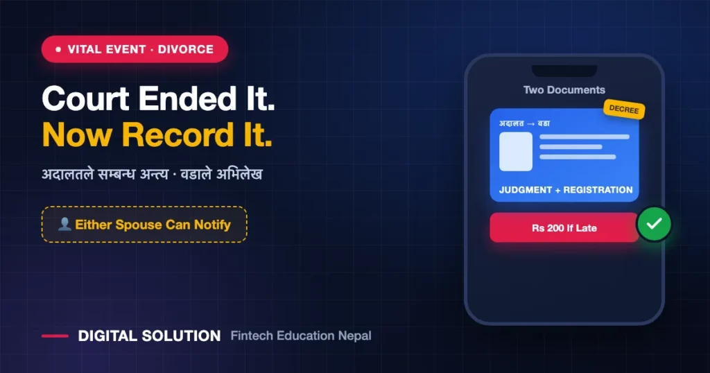 Divorce registration process at ward office in Nepal
