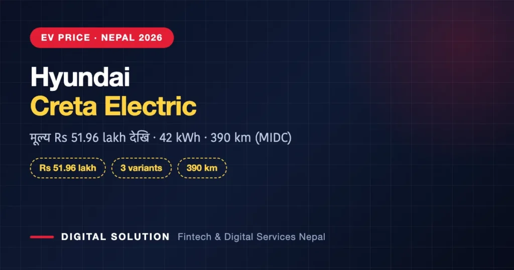 Hyundai Creta Electric price in Nepal — variants, battery and range at a glance
