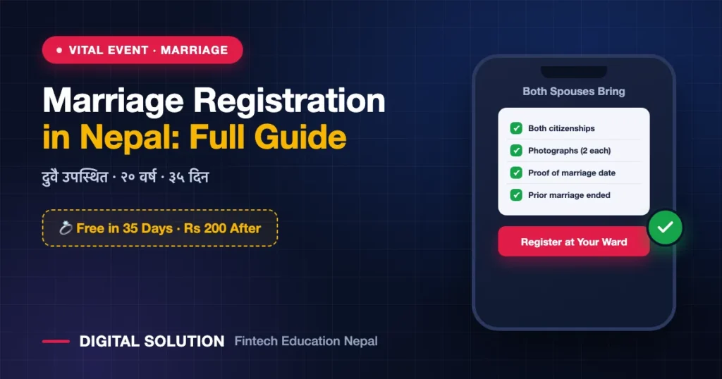 Marriage registration process in Nepal documents and fees