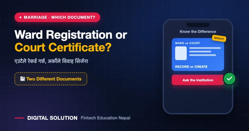 Marriage registration versus marriage certificate difference in Nepal