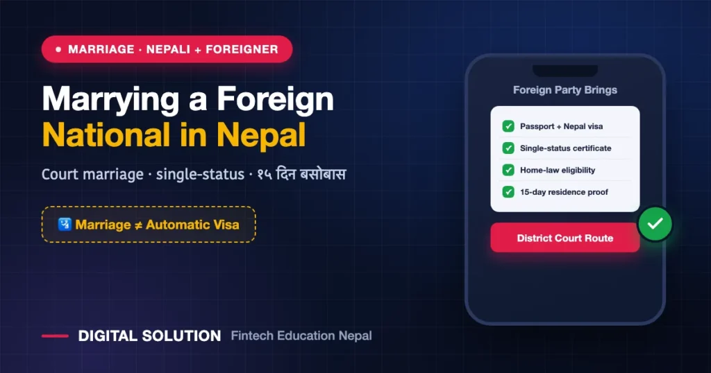 Nepali and foreign national marriage registration process in Nepal