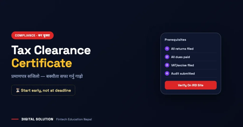 Nepal tax guide FY 2083/84: tax clearance certificate nepal