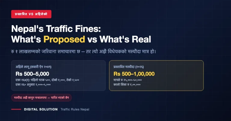 Traffic Fines in Nepal 2083: What You Actually Pay vs the Rs 1 Lakh Headlines