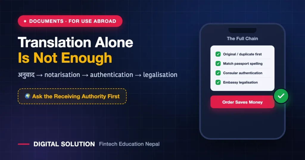 Translation and attestation of Nepali certificates for use abroad