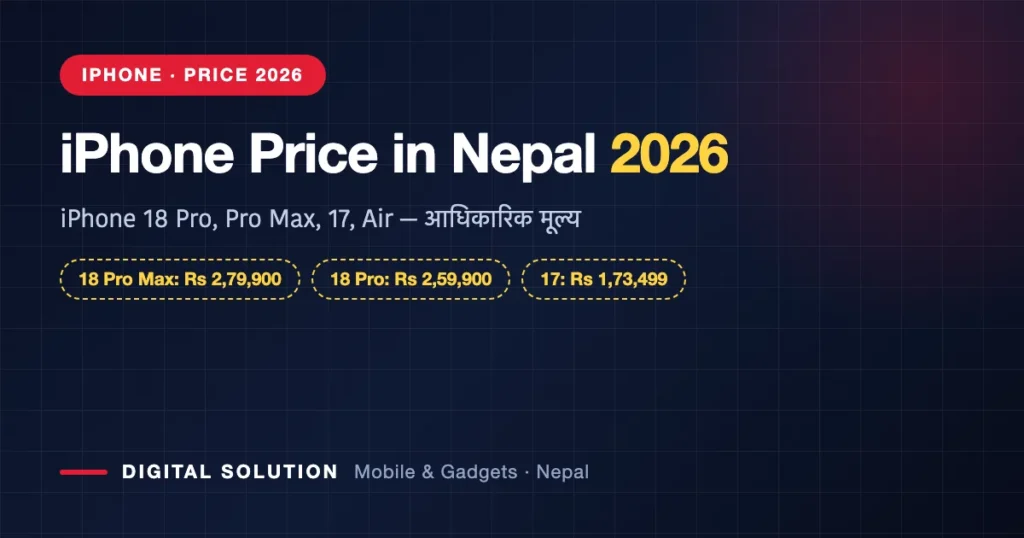 iPhone price in Nepal 2026 including iPhone 18 Pro and Pro Max